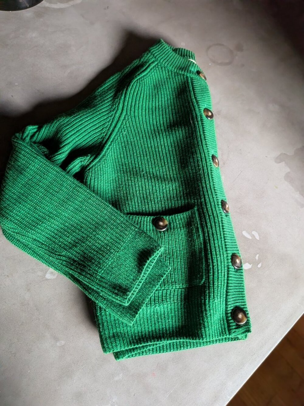 Sézane Madeline Cardigan | Green - Picture 14 of 16
